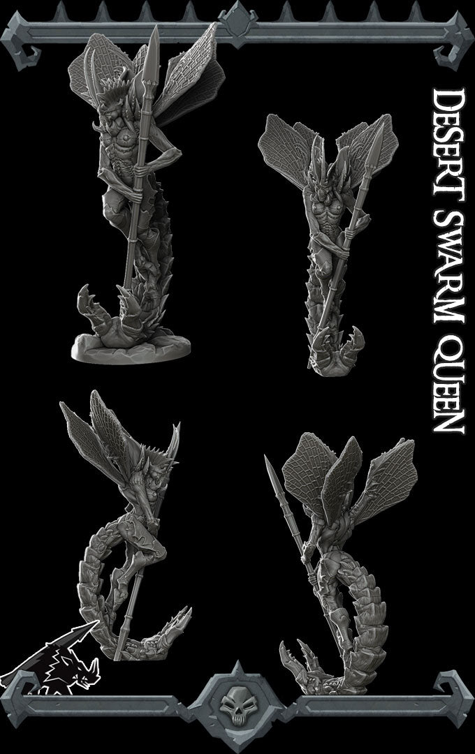 Skirix the Dune Matriarch | Desert Swarm Queen | Miniature for Tabletop games like D&D and War Gaming
