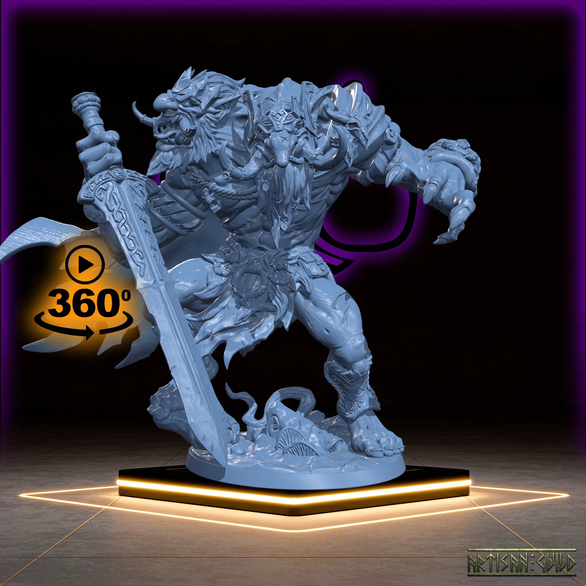 Svartwood Trolls Set | Troll Miniature for Tabletop games like D&D or Warhammer | Artisan Guild