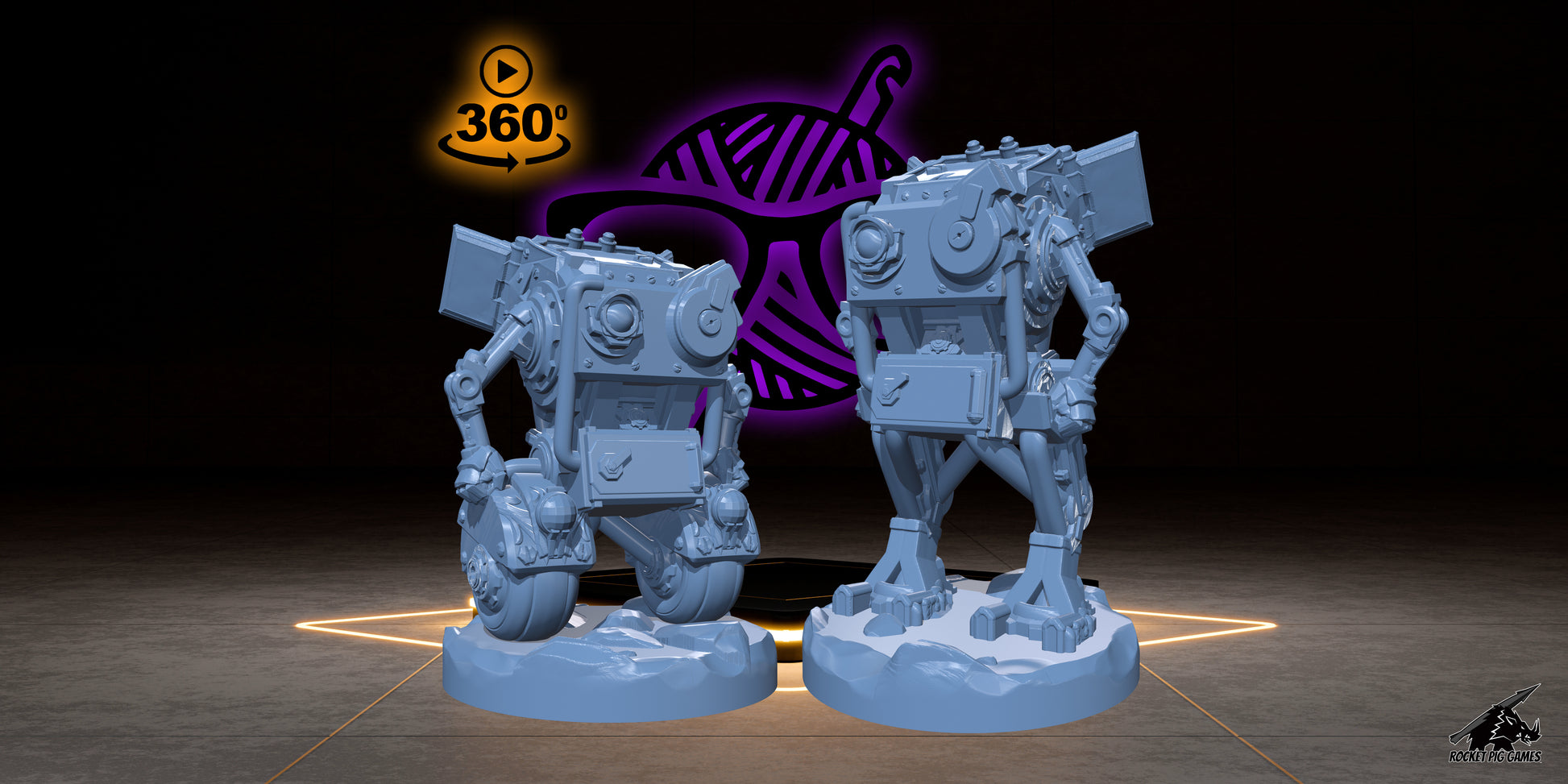 Iron Automata | Mechadrones | Modrons | Draft miniature for Tabletop games like D&D and War Gaming | Monodrone Duodrone Tridrone Quadrone Pentadrone