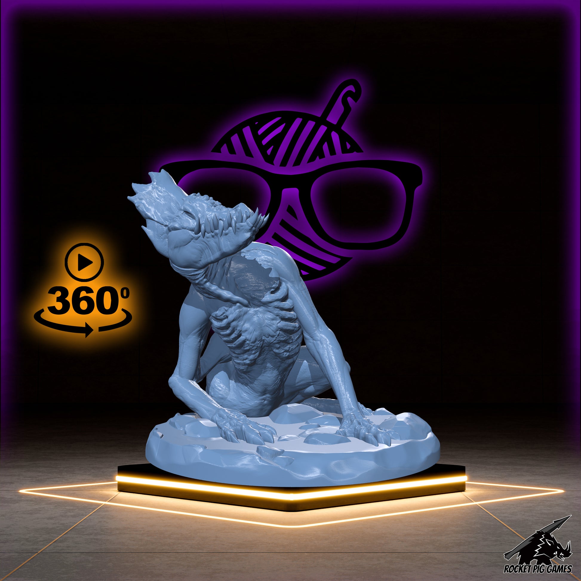 Eviscerators | Demodog | Demogorgon Pet miniature for Tabletop games like D&D and War Gaming
