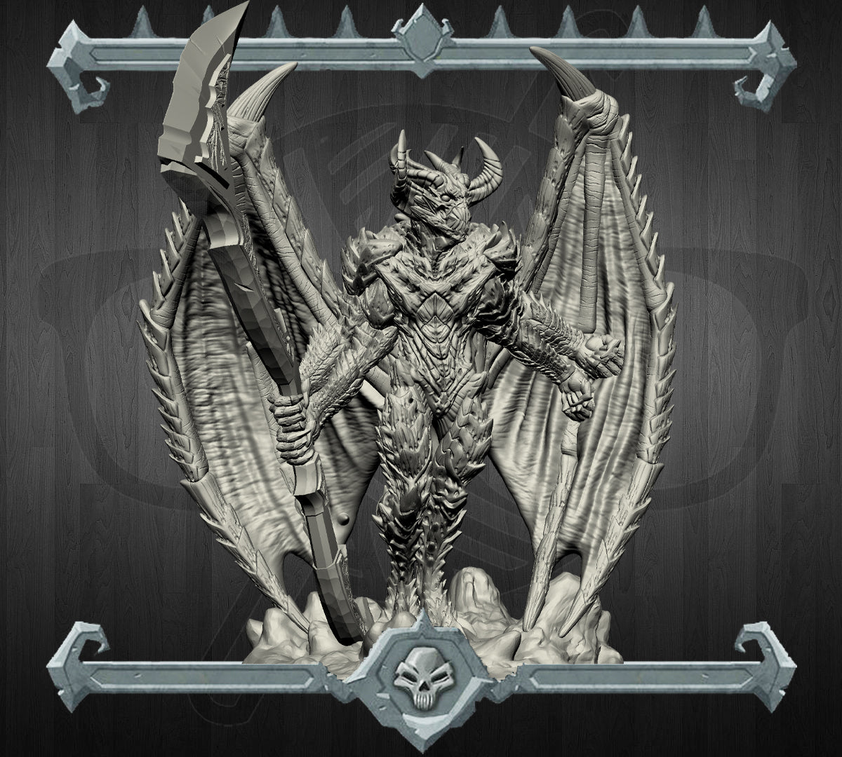 Bael, the Iron Tyrant | Bel, Archdevil of Avernus | Fiendish Gate King |miniature for Tabletop games like D&D and War Gaming