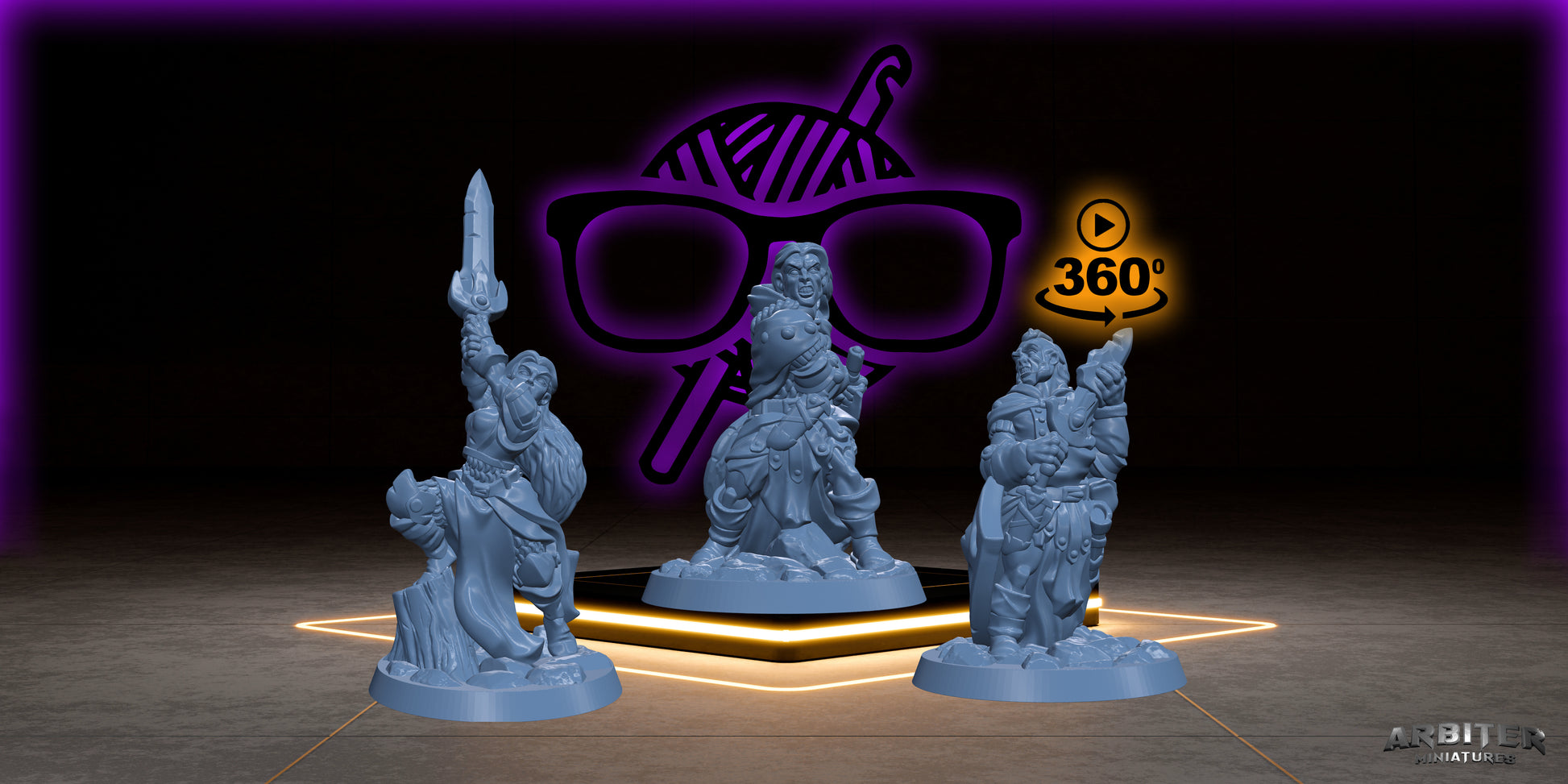 Fighter | Male and Female  Arbiter| Character miniature for Tabletop games like D&D or War Gaming | Battle Master Eldritch Knight Champion