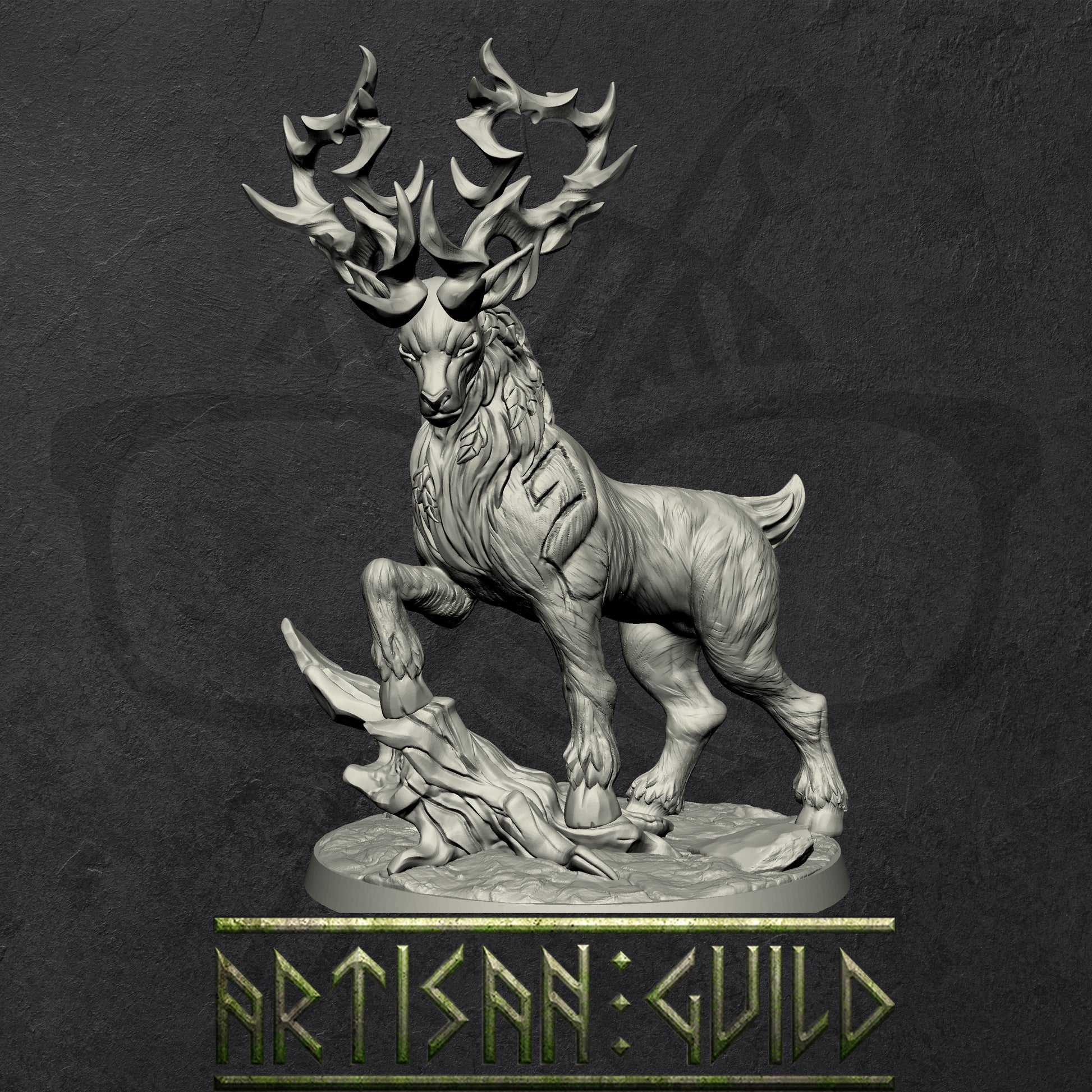 Forest King | Moose | Elk | Deepwood Alfar Mount miniature for Tabletop games like D&D and War Gaming