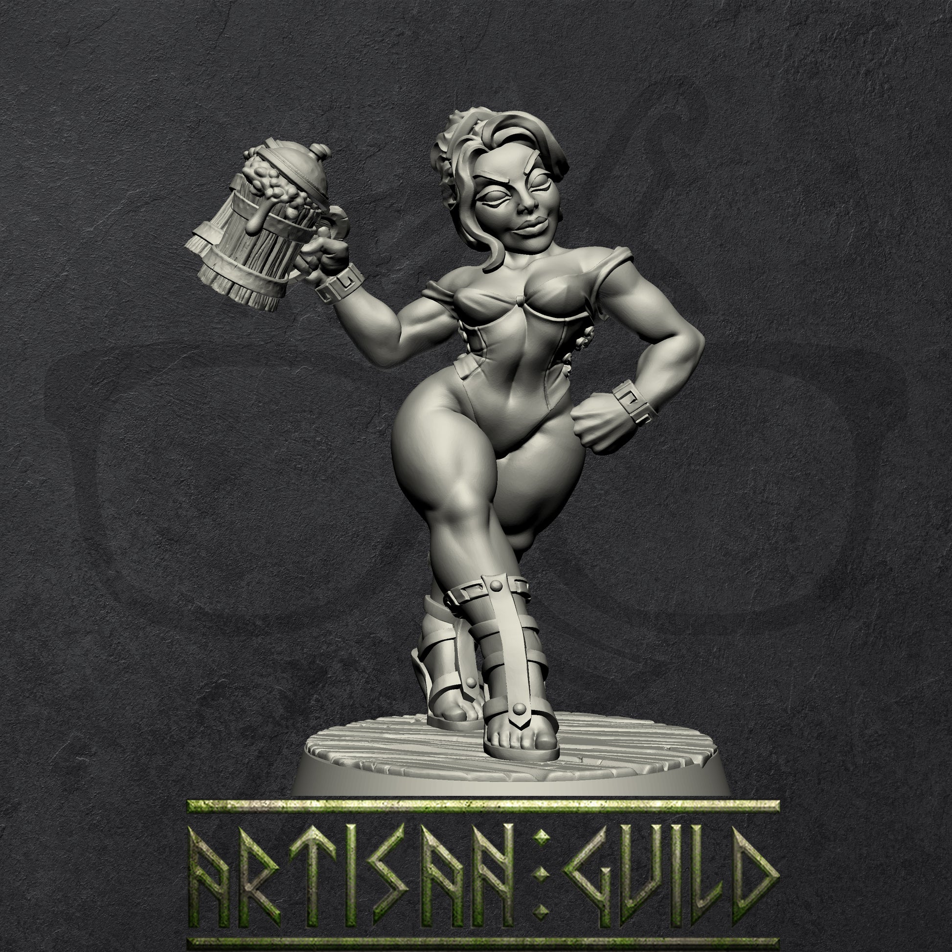 Fraia - Dwarven Beauty | Dwarven Oathbreaker miniature for Tabletop games like D&D and War Gaming