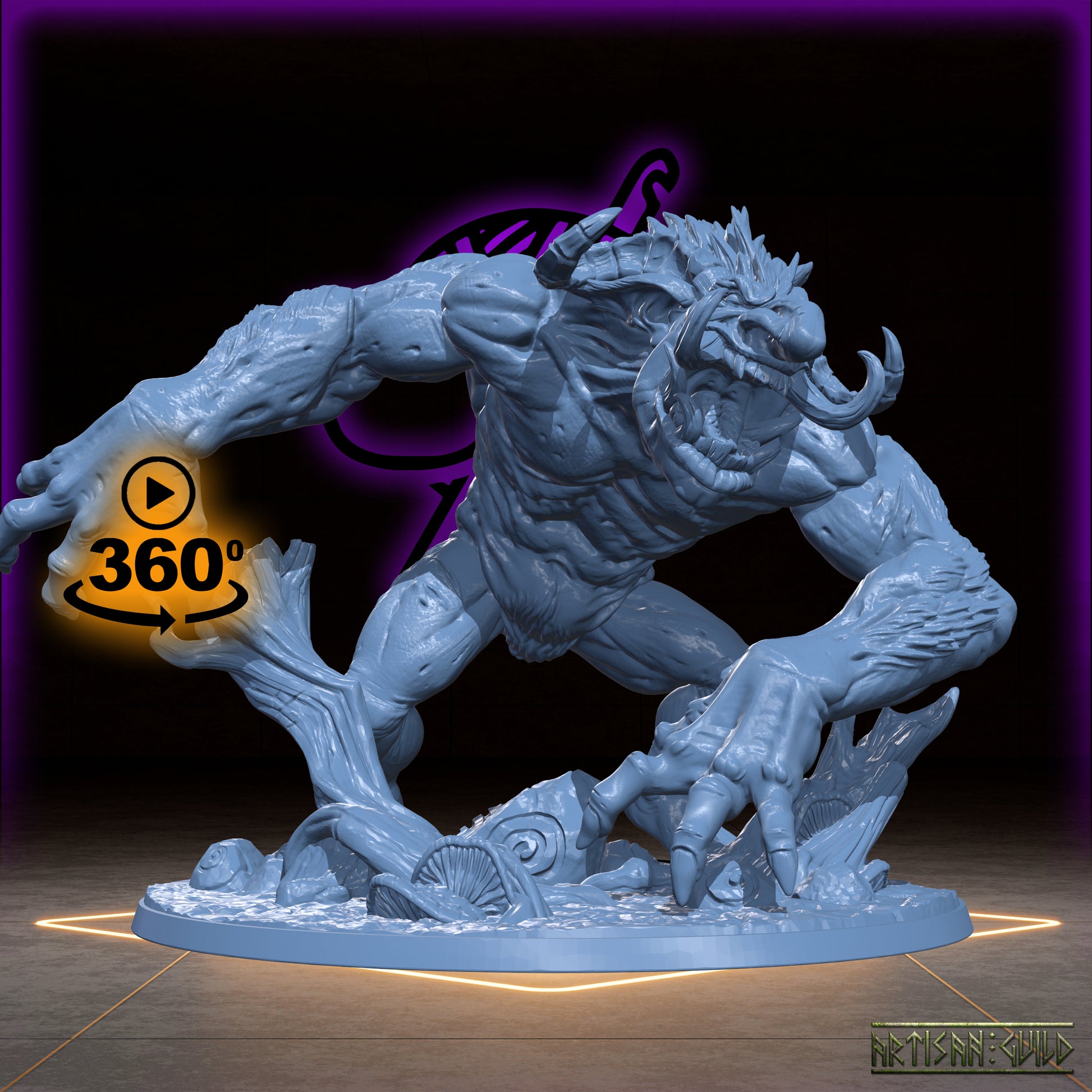 Svartwood Trolls Set | Troll Miniature for Tabletop games like D&D or Warhammer | Artisan Guild