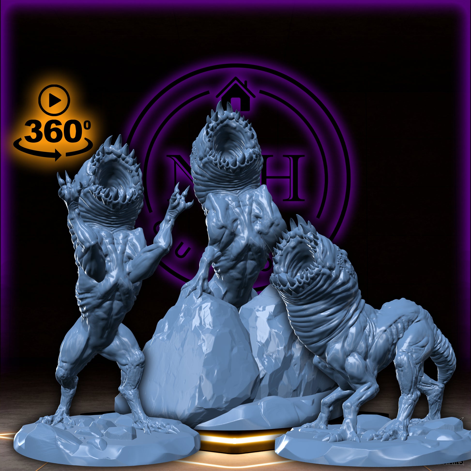 Razormaw, the Flesh Reaver | Glutton Hound Set |  Fiend Miniature for Tabletop games like D&D 5e and TTRPG  War Gaming