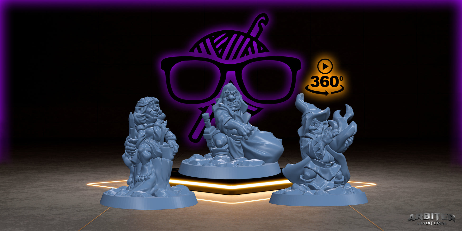 Gnome | Male and Female  Arbiter| Character miniature for Tabletop games like D&D or War Gaming | Cleric Monk Rogue Sorcerer Warlock Wizard