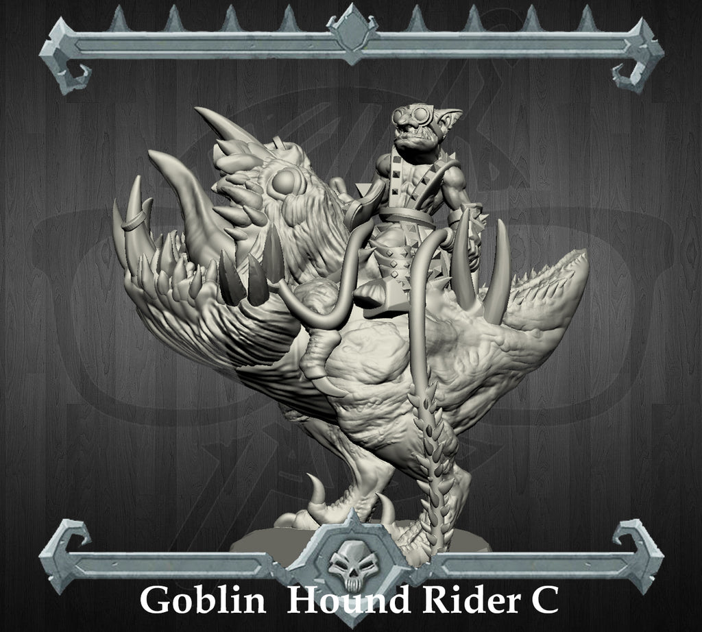 Whipcrack | Goblin Hound Riders | Goblin Miniature for Tabletop games like D&D and War Gaming