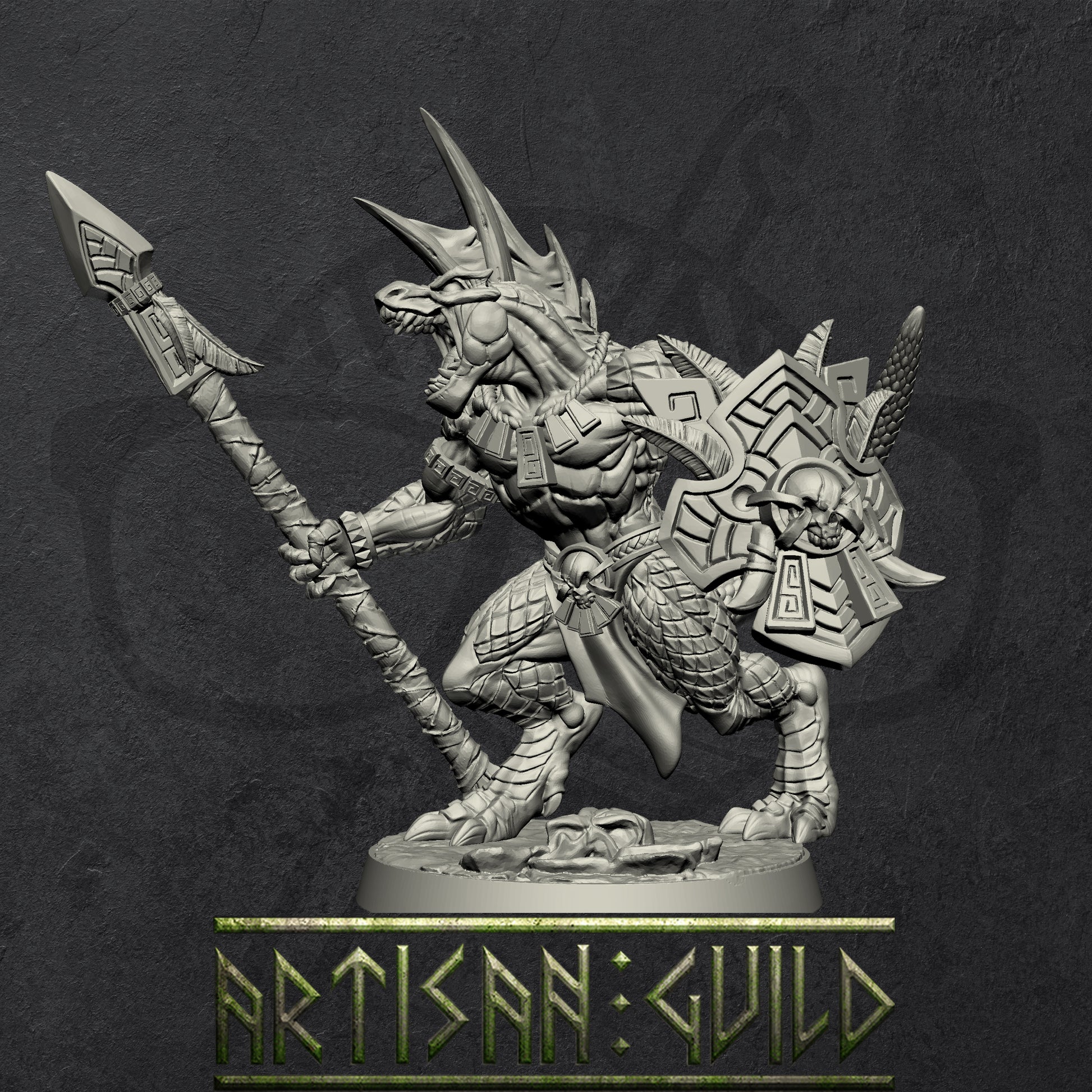 Goldmaw Lizards | Modular Dragonborn miniatures miniature for Tabletop games like D&D and War Gaming