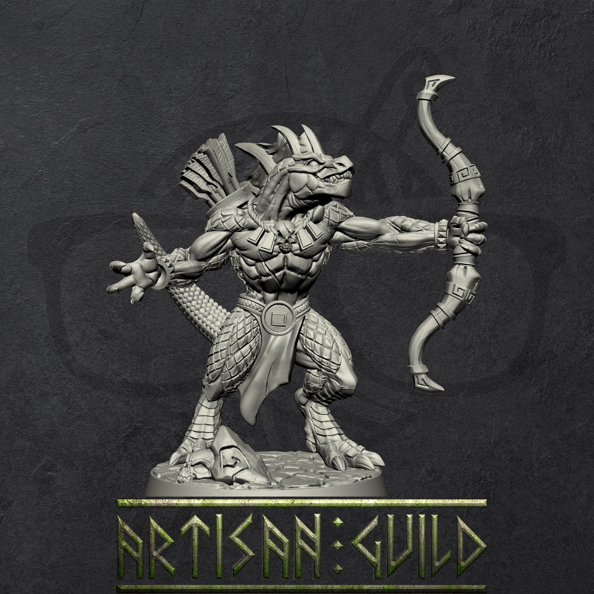 Goldmaw Lizards | Modular Dragonborn miniatures miniature for Tabletop games like D&D and War Gaming