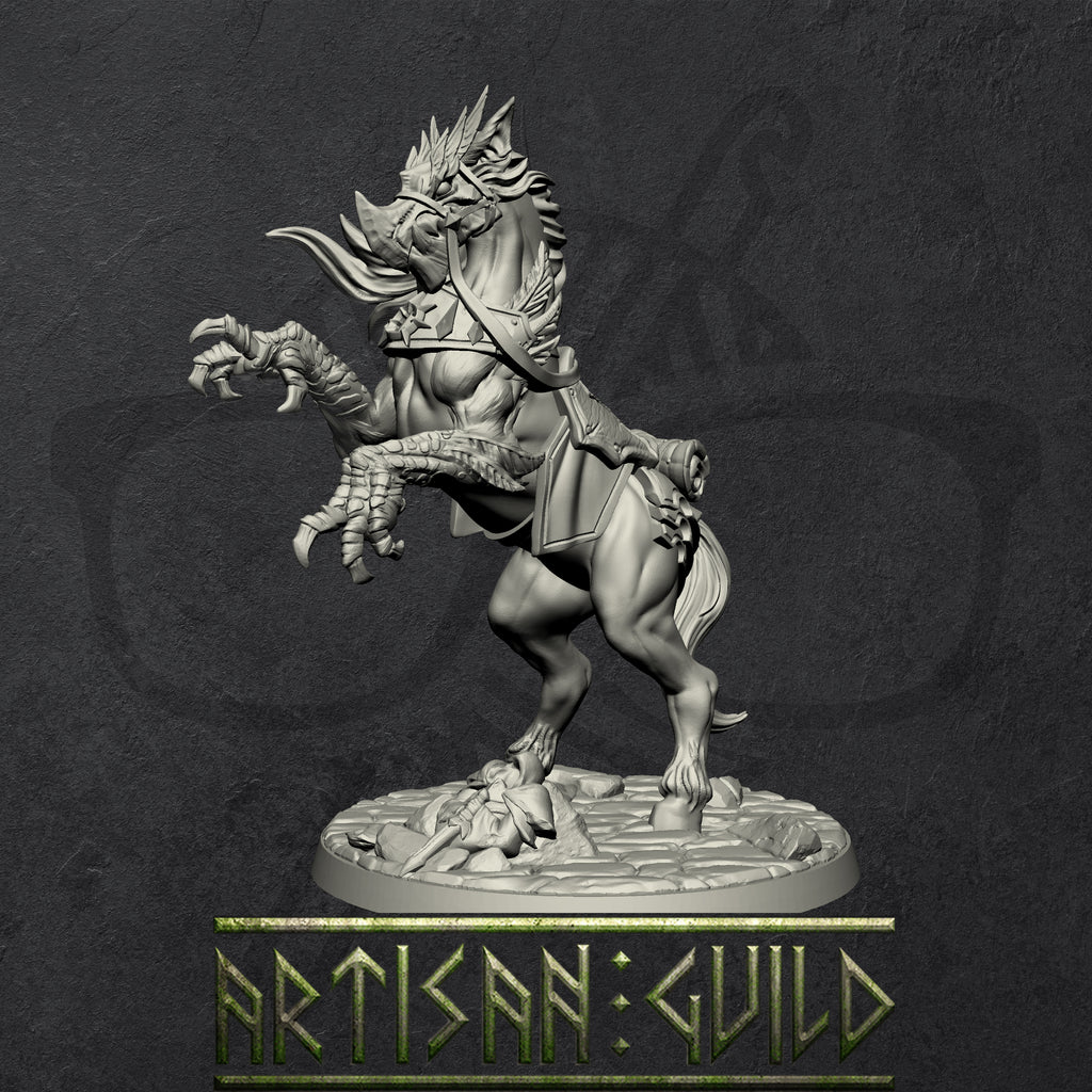 Gryphsteed | Gryphon Horse Mount for Morgana and Sigfrido | Fighters Guild miniature for Tabletop games like D&D and War Gaming