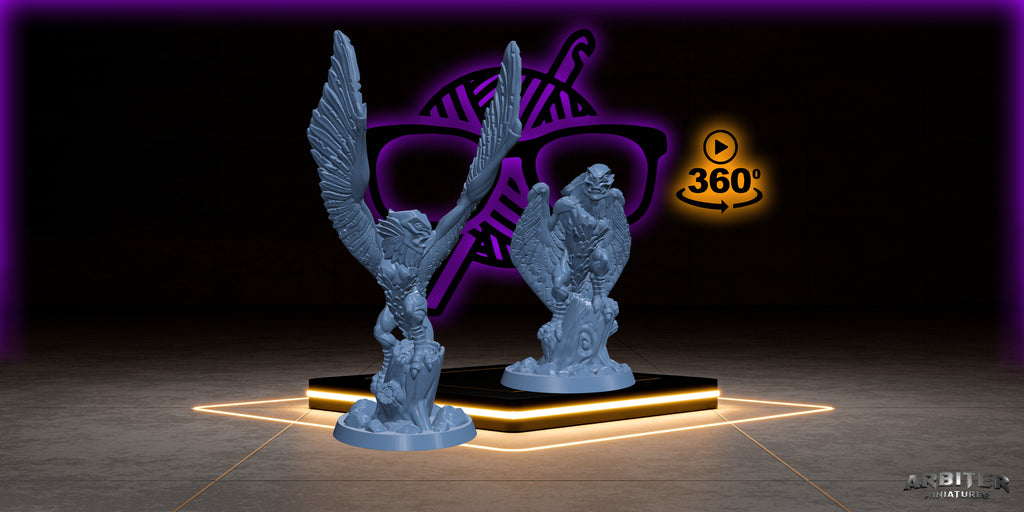 Harpy | Arbiter Siren miniature for Tabletop games like D&D or War Gaming