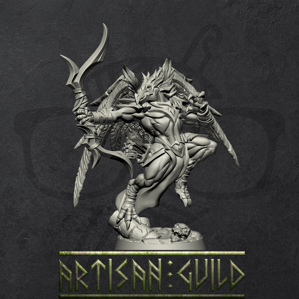 EyeCult Gryphkin | Modular Winged Aarakocra and Kenku Miniatures miniature for Tabletop games like D&D and War Gaming