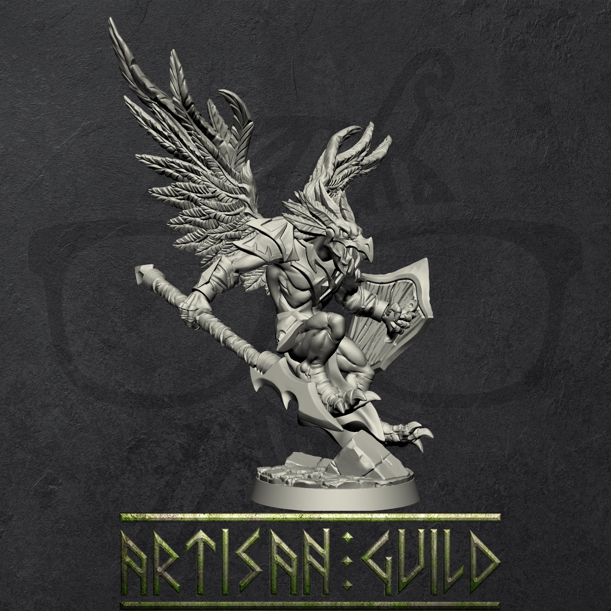 EyeCult Gryphkin | Modular Winged Aarakocra and Kenku Miniatures miniature for Tabletop games like D&D and War Gaming