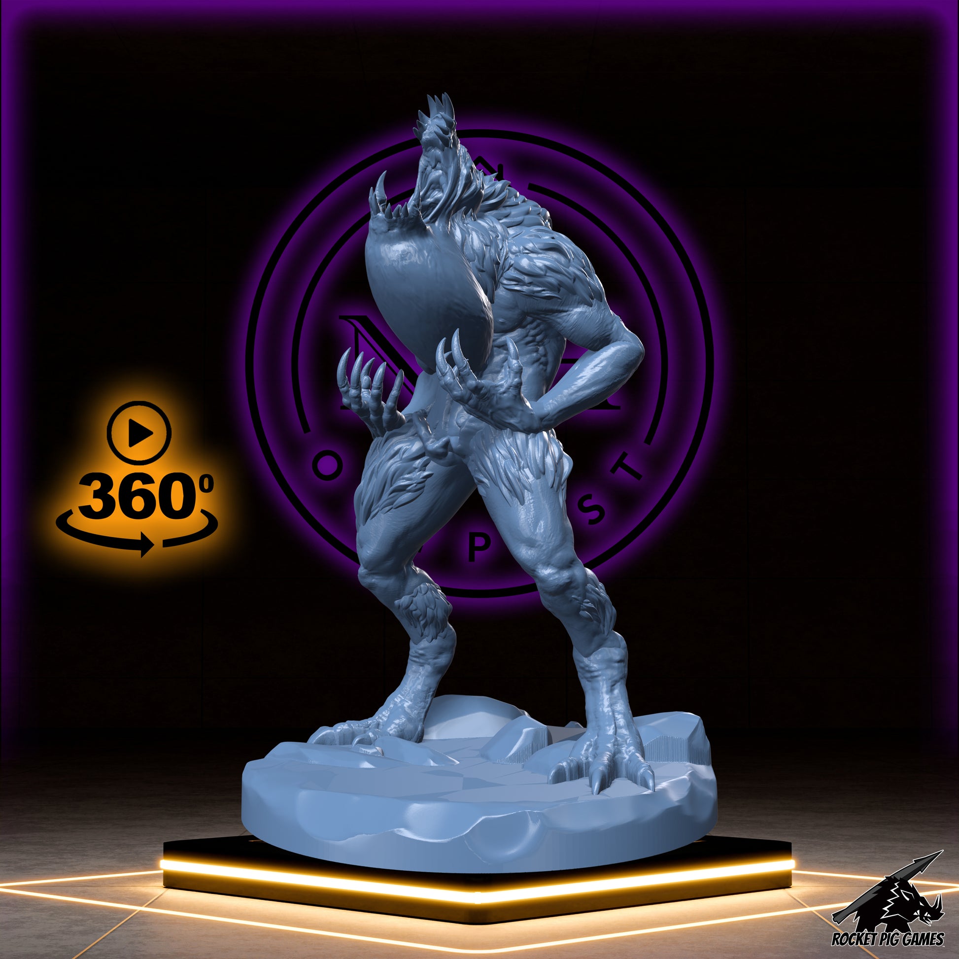 Grendar, the Fel Howl | Hunger Folk | Devouring Beast Miniature for Tabletop games like D&D and War Gaming