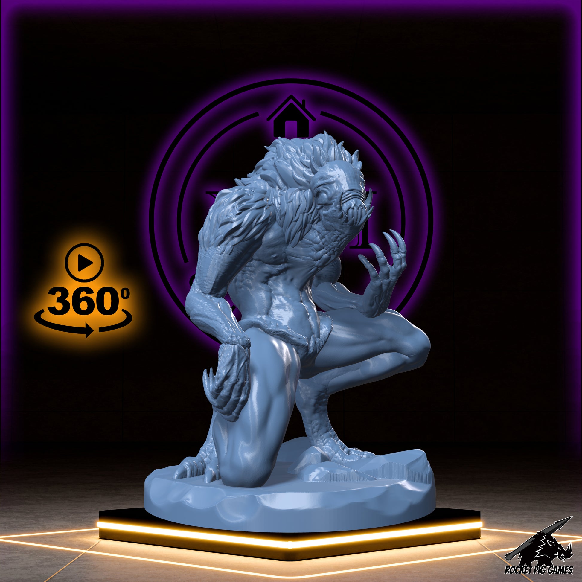Grendar, the Fel Howl | Hunger Folk | Devouring Beast Miniature for Tabletop games like D&D and War Gaming