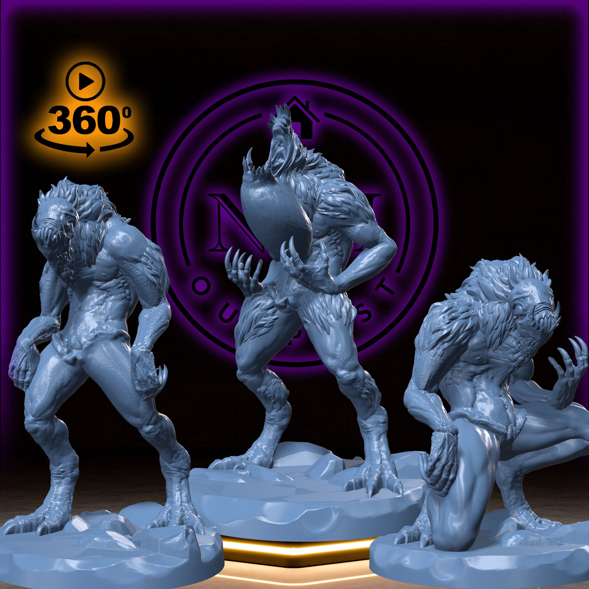 Grendar, the Fel Howl | Hunger Folk | Devouring Beast Miniature for Tabletop games like D&D and War Gaming
