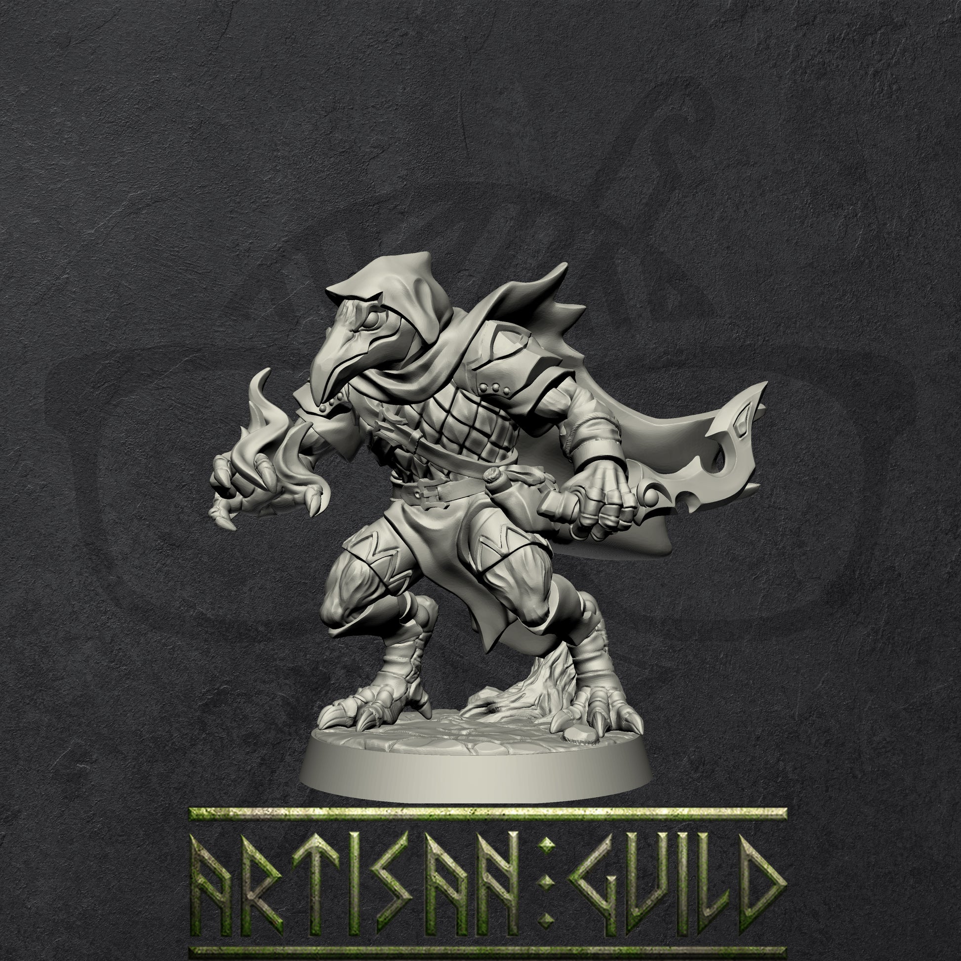 EyeCult Gryphkin | Modular Winged Aarakocra and Kenku Miniatures miniature for Tabletop games like D&D and War Gaming