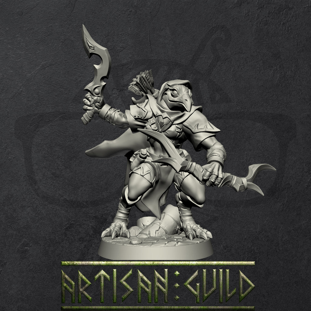 EyeCult Gryphkin | Modular Winged Aarakocra and Kenku Miniatures miniature for Tabletop games like D&D and War Gaming