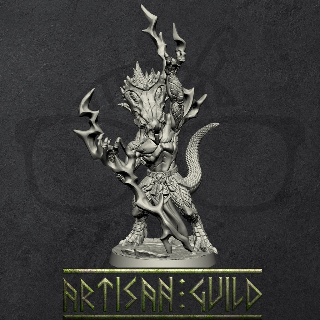 Goldmaw Lizard set | Dragonborn miniatures miniature for Tabletop games like D&D and War Gaming