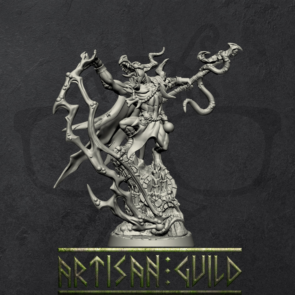 Kornutaaz the Plaguemancer | Plague-Mine Kobold Spellcaster miniature for Tabletop games like D&D and War Gaming