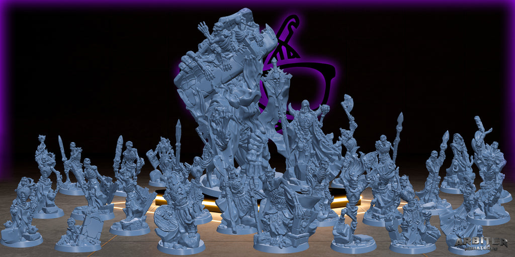 Skeleton Polearm | Arbiter Legion I | Undead miniature for Tabletop games like D&D or War Gaming | Dead Undead Army