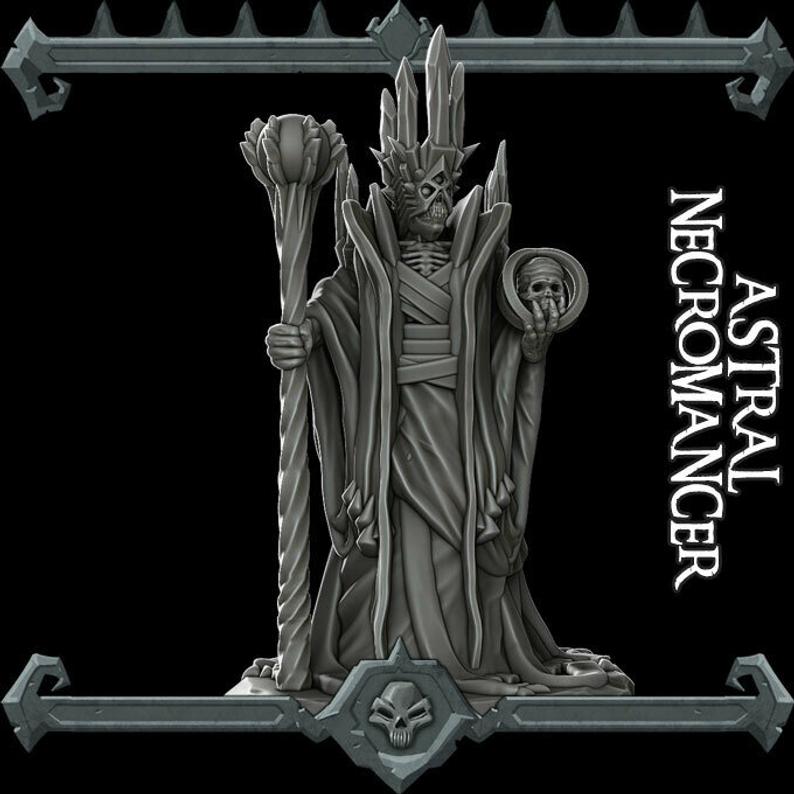 Necroxus, the Galaxy Lich | Lich | Astral Necromancer | Miniature for Tabletop games like D&D and War Gaming