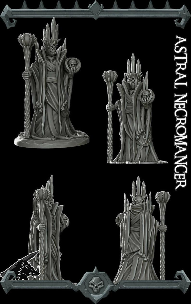 Necroxus, the Galaxy Lich | Lich | Astral Necromancer | Miniature for Tabletop games like D&D and War Gaming