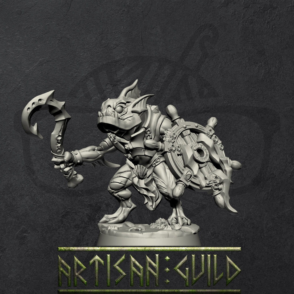 DeathTide Jurakin | Modular Sahuagin miniatures miniature for Tabletop games like D&D and War Gaming
