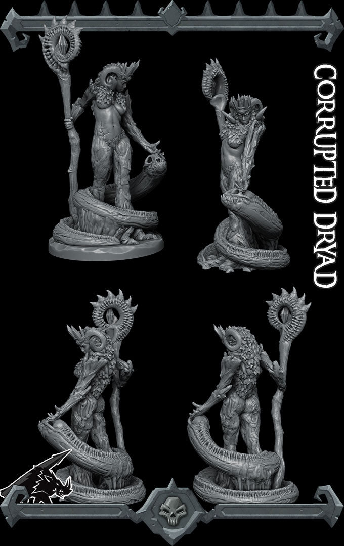Silvafang, the Blighted Sentinel | Corrupted Dryad | Forest Fiend miniature for Tabletop games like D&D and War Gaming