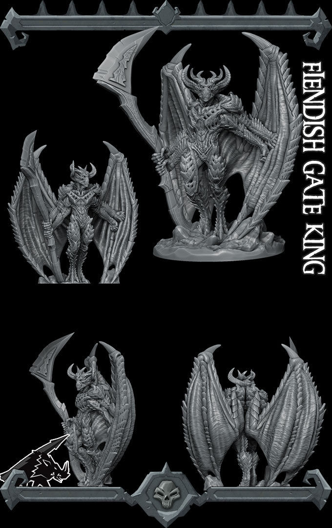 Bael, the Iron Tyrant | Bel, Archdevil of Avernus | Fiendish Gate King |miniature for Tabletop games like D&D and War Gaming