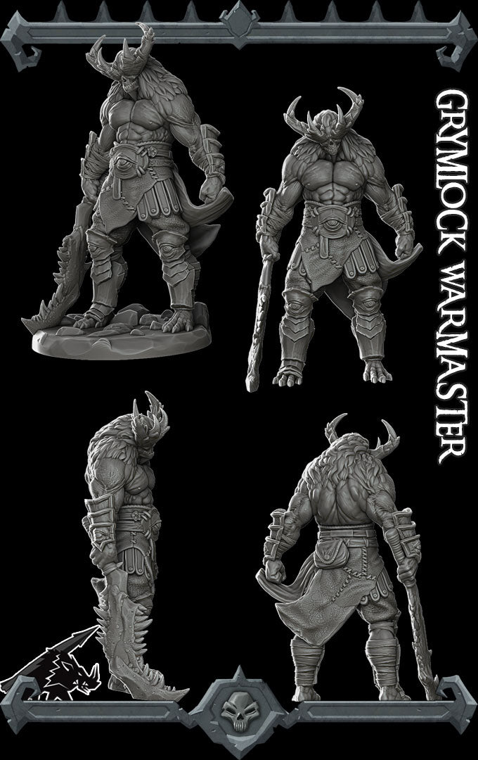 Karnak the Infernal, Fiendish Minotaur Chieftain | Miniature for Tabletop games like D&D and War Gaming