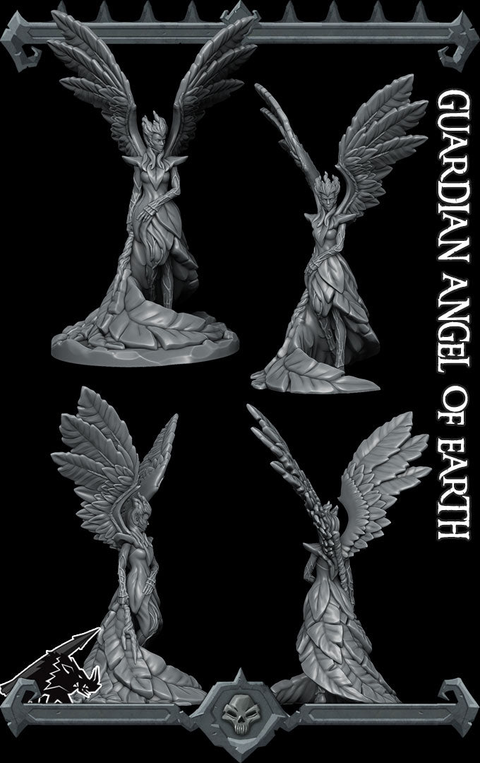 Terra Seraph, Guardian Angel Of Earth | Angel of Beauty miniature for Tabletop games like D&D and War Gaming