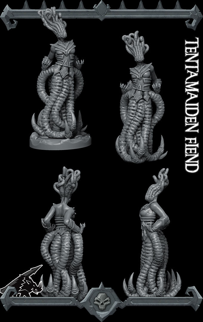 Whisperclaw, the Handmaid of Hell | Tentamaiden Fiend | Gylou Devil miniature for Tabletop games like D&D and War Gaming