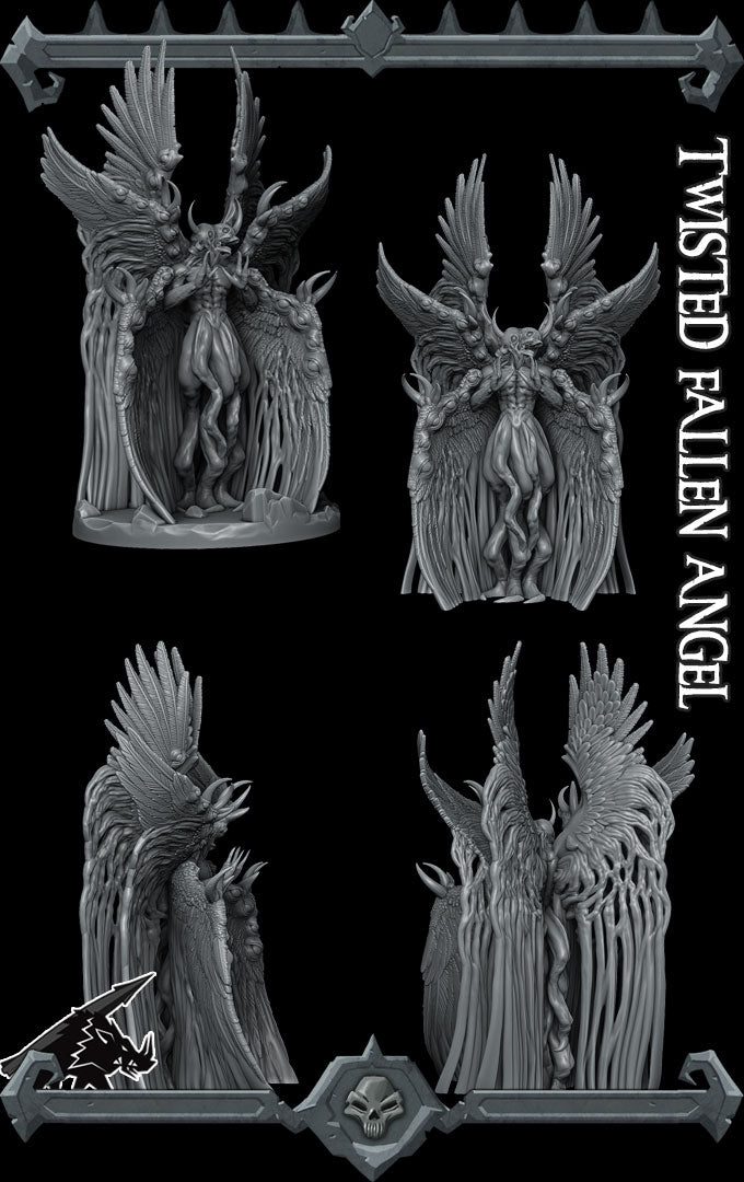 Shadowlight, the Corrupted Seraphim | Seraph |Twisted Fallen Angel miniature for Tabletop games like D&D and War Gaming