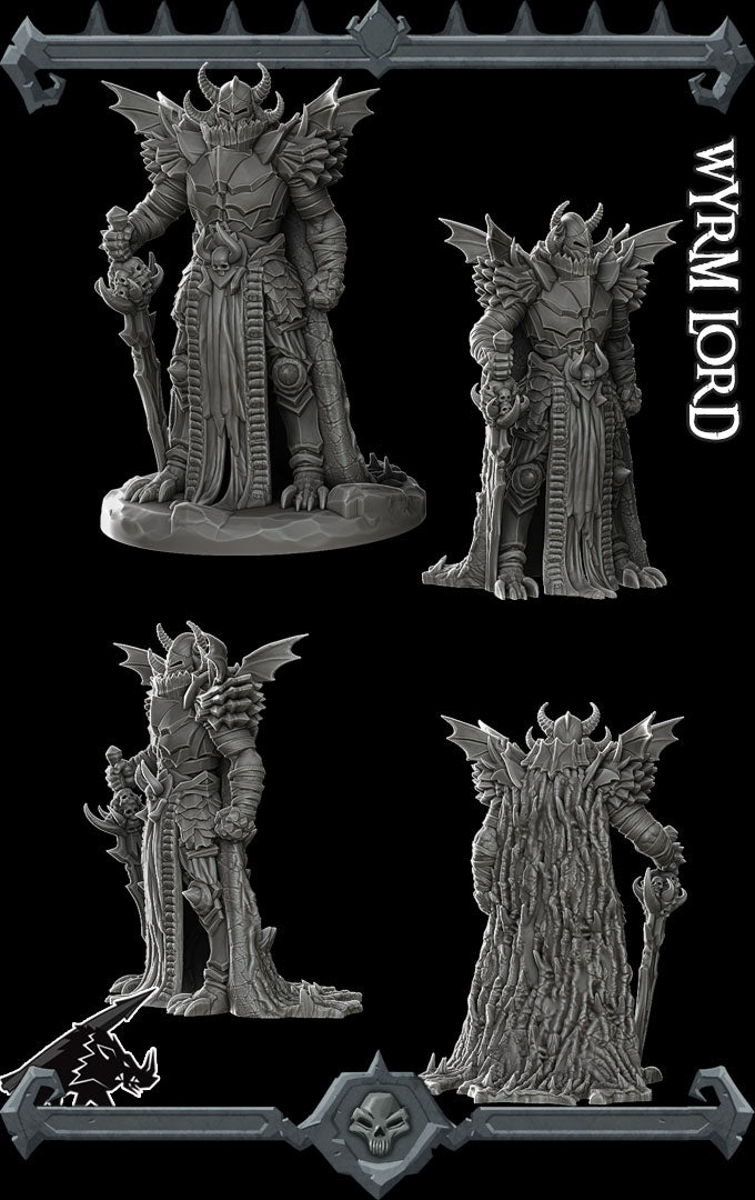 Dravak, the Drakehearted | Wyrm Lord | Dragonborn Fighter | Cleric | Paladin | Miniature for Tabletop games like D&D and War Gaming