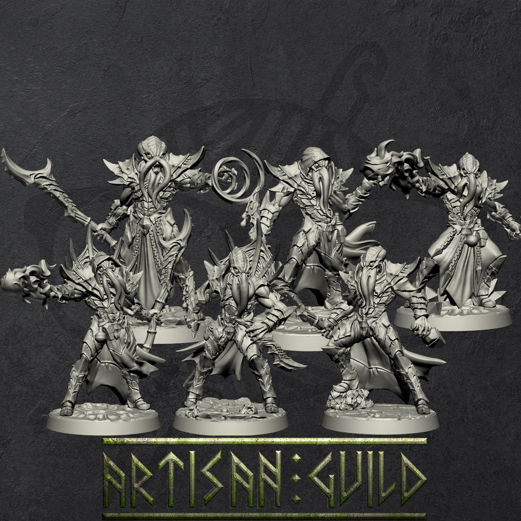 Depth Ones Reavers Set | Mind Flayers Modular Miniatures miniature for Tabletop games like D&D and War Gaming