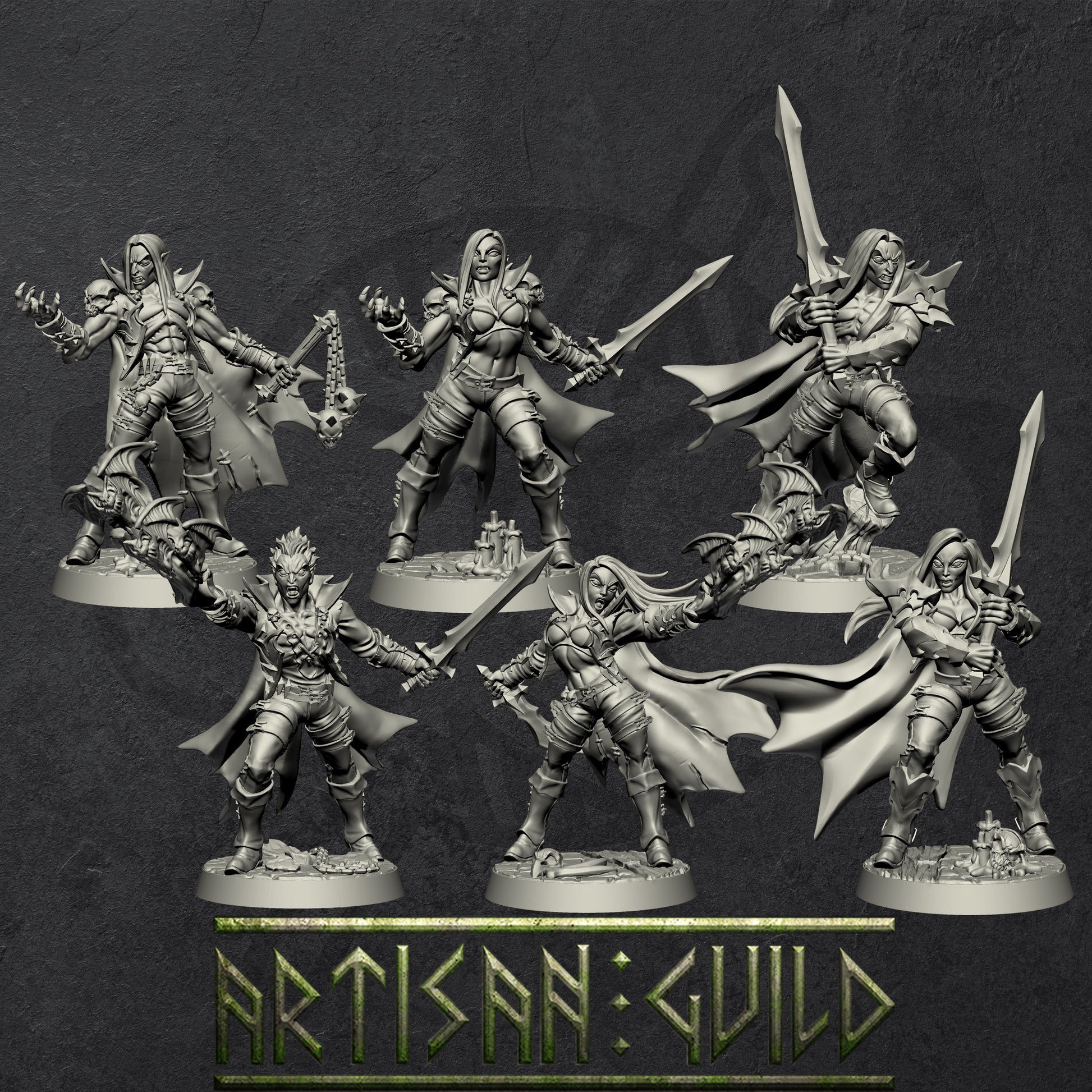 Soulless Vampires | Modular Vampires miniature for Tabletop games like D&D and War Gaming
