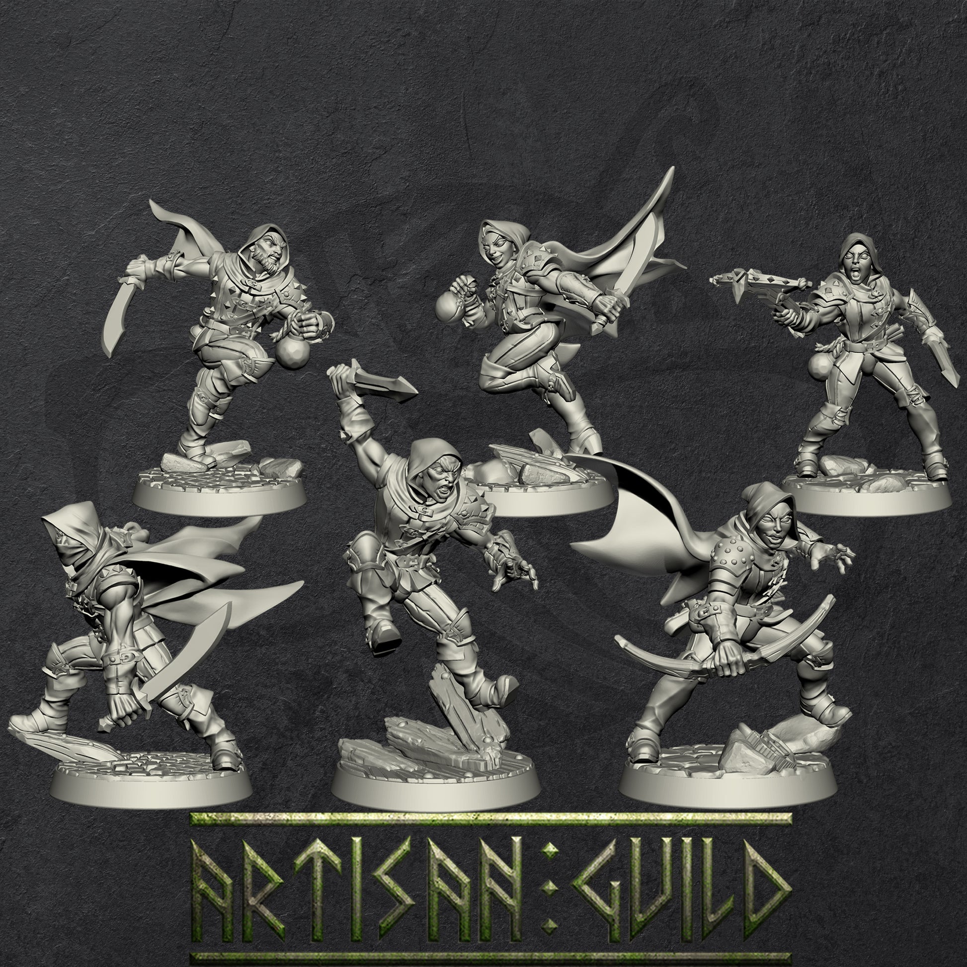 Adept Thieves | Rogue | Hunter | Thieves Guild miniature for Tabletop games like D&D and War Gaming