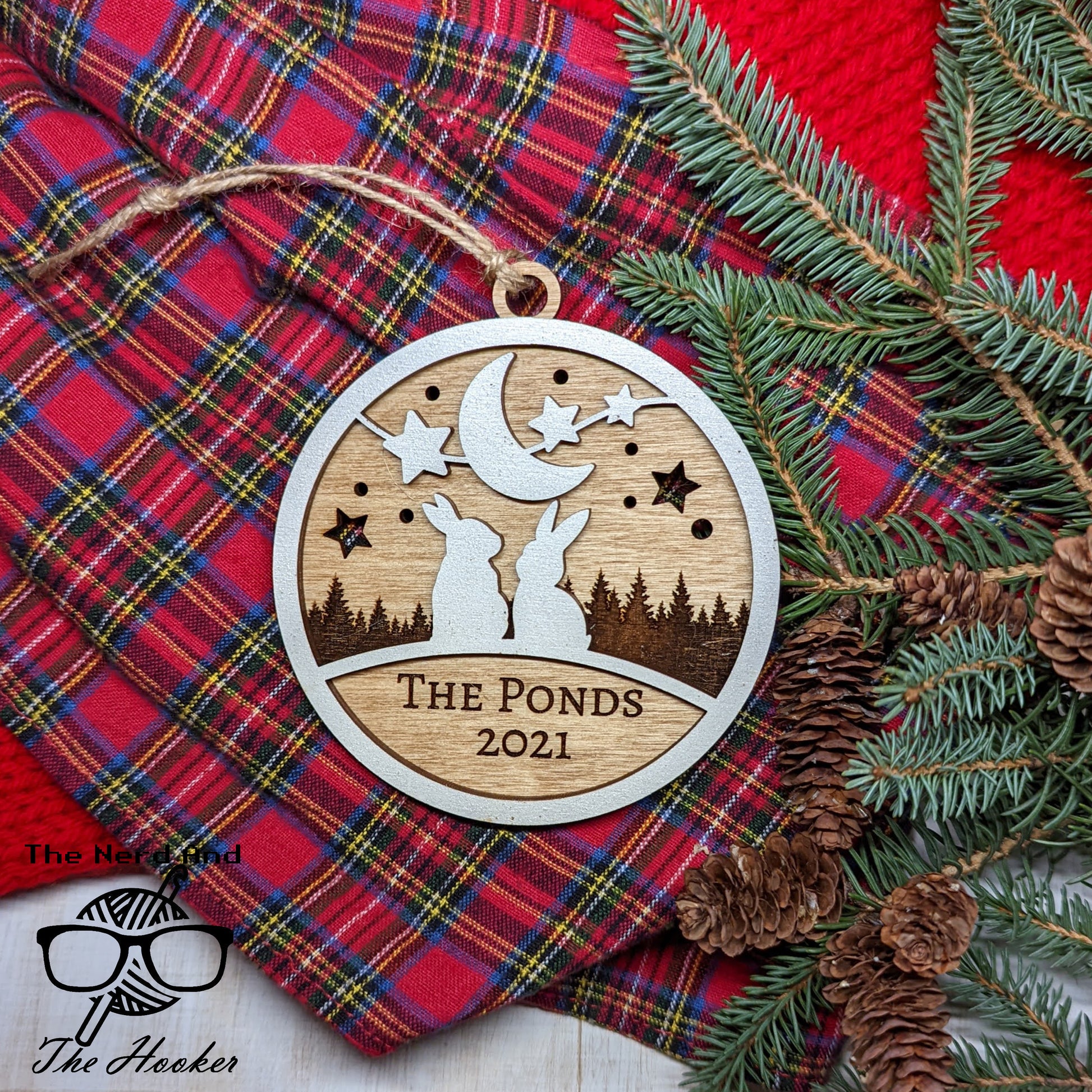 Bunny Family Custom Christmas Ornament | Personalized Gift