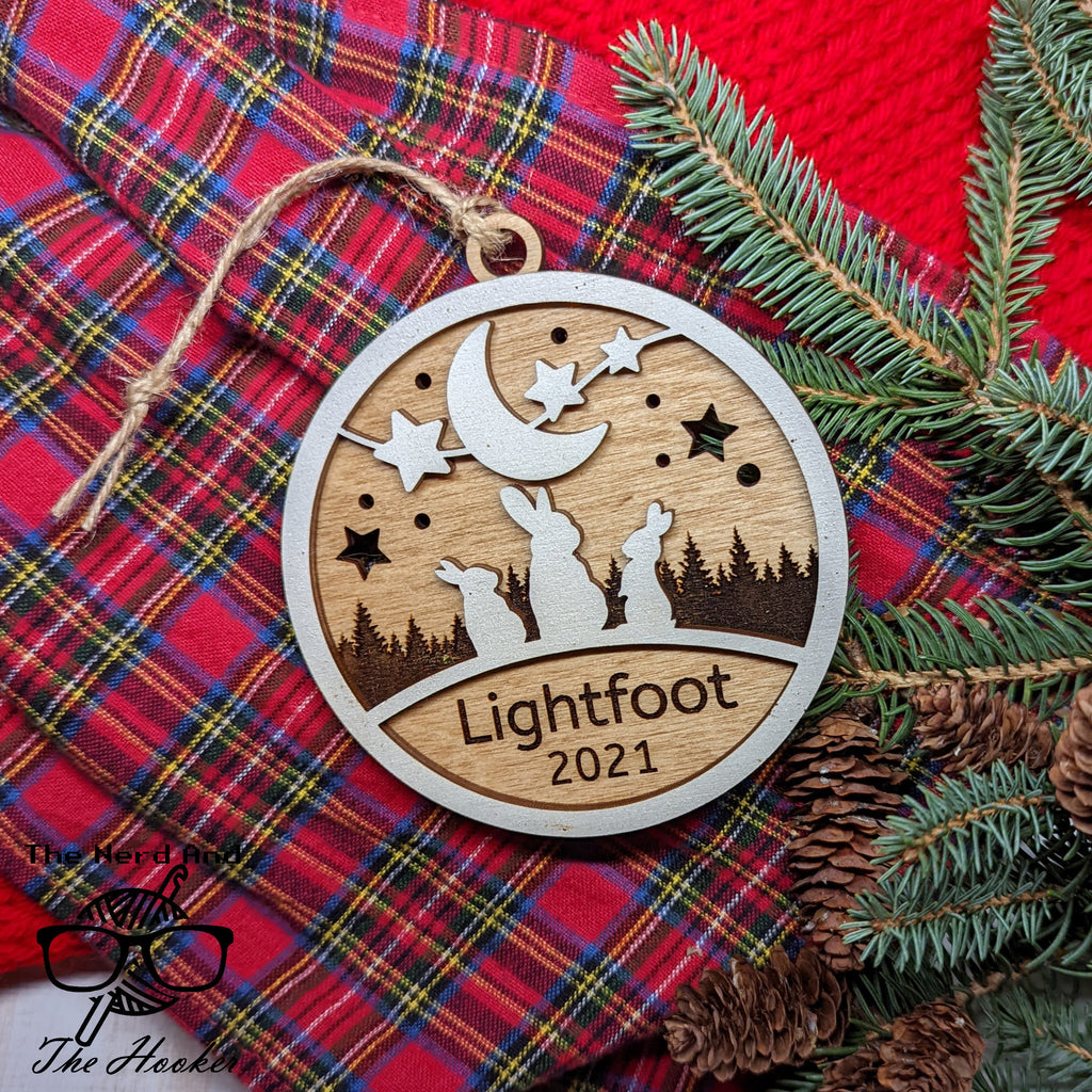 Bunny Family Custom Christmas Ornament | Personalized Gift