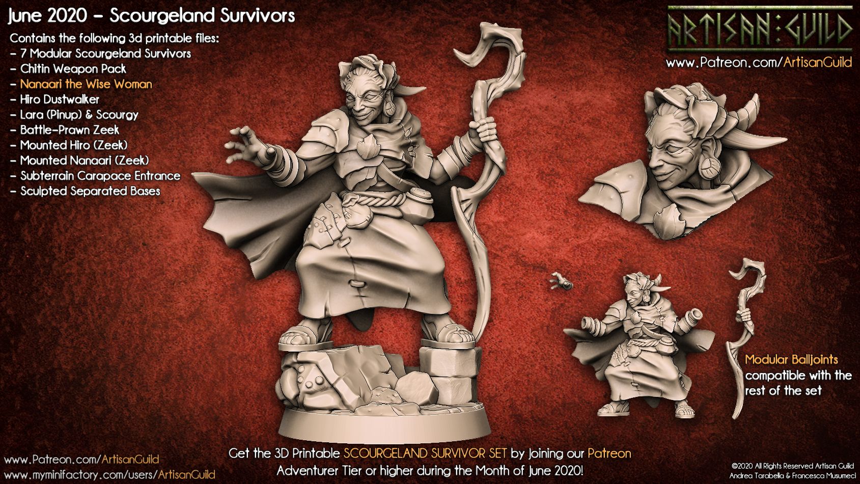 Nanaari The Wise Women | Human Scourgeland miniature for Tabletop games like D&D and War Gaming