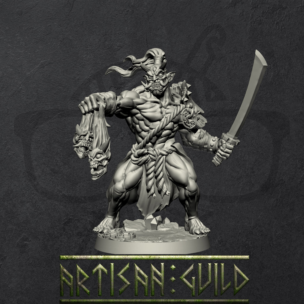 Oni Clan Members | Modular Orc or Ogre miniature miniature for Tabletop games like D&D and War Gaming