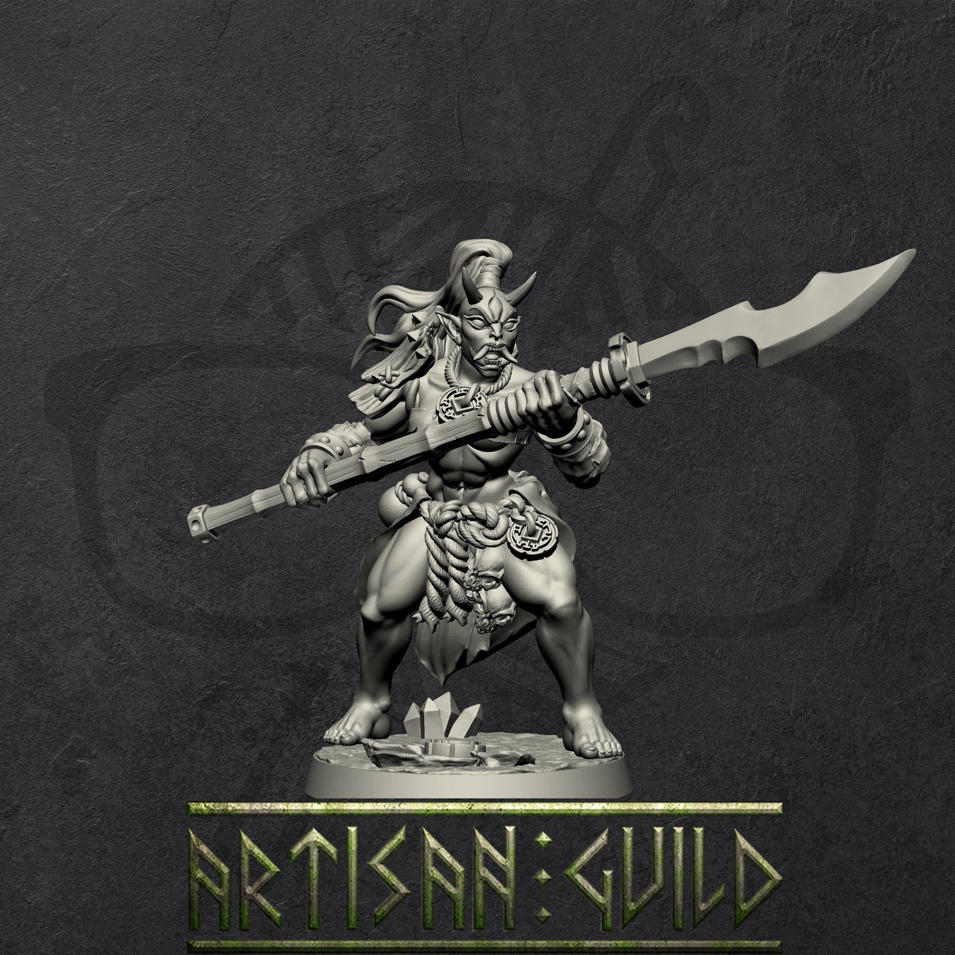 Oni Clan Members | Modular Orc or Ogre miniature miniature for Tabletop games like D&D and War Gaming