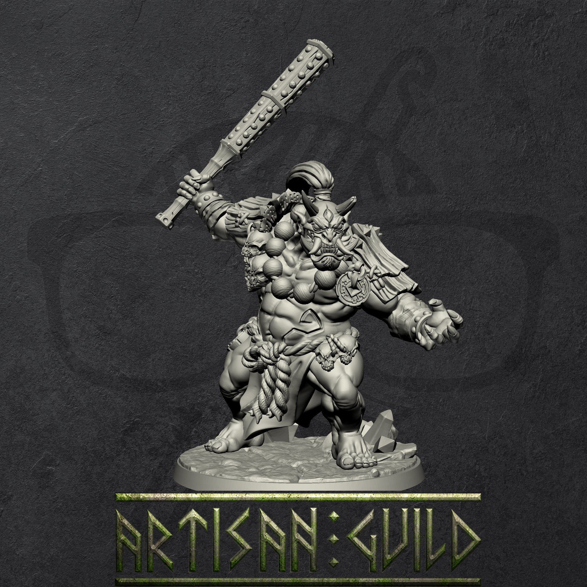 Oni Clan Members | Modular Orc or Ogre miniature miniature for Tabletop games like D&D and War Gaming