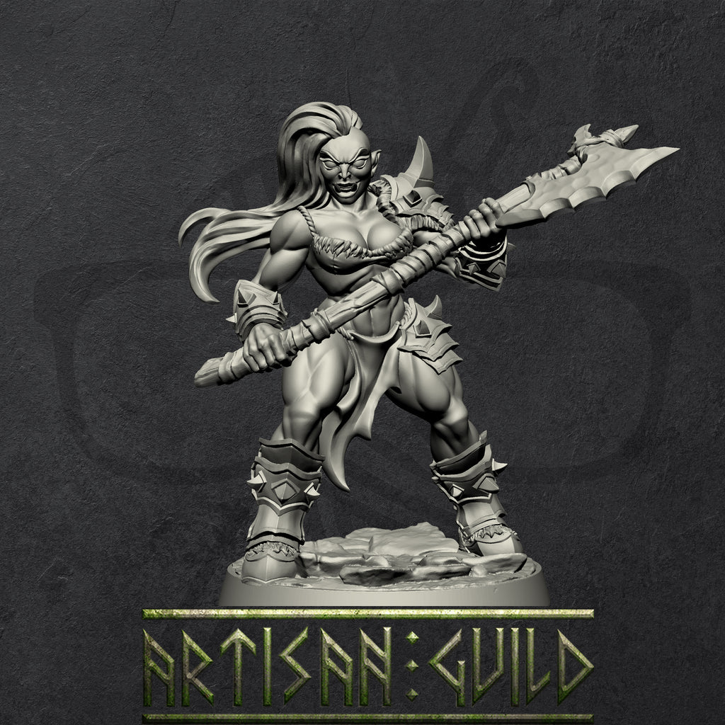 Orc Barbarians | Orcish Horde warriors miniature for Tabletop games like D&D and War Gaming