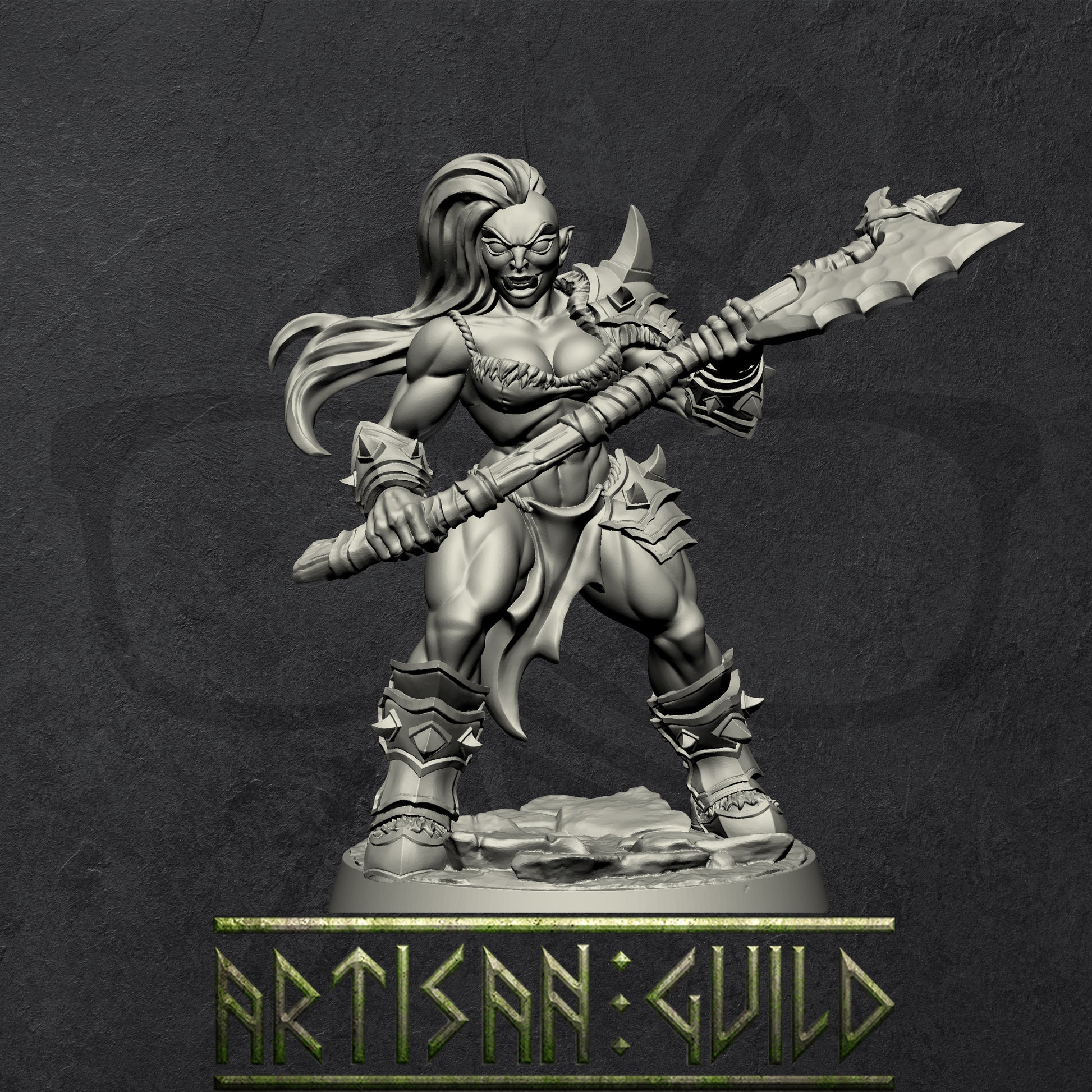 Orc Barbarians | Orcish Horde warriors miniature for Tabletop games like D&D and War Gaming