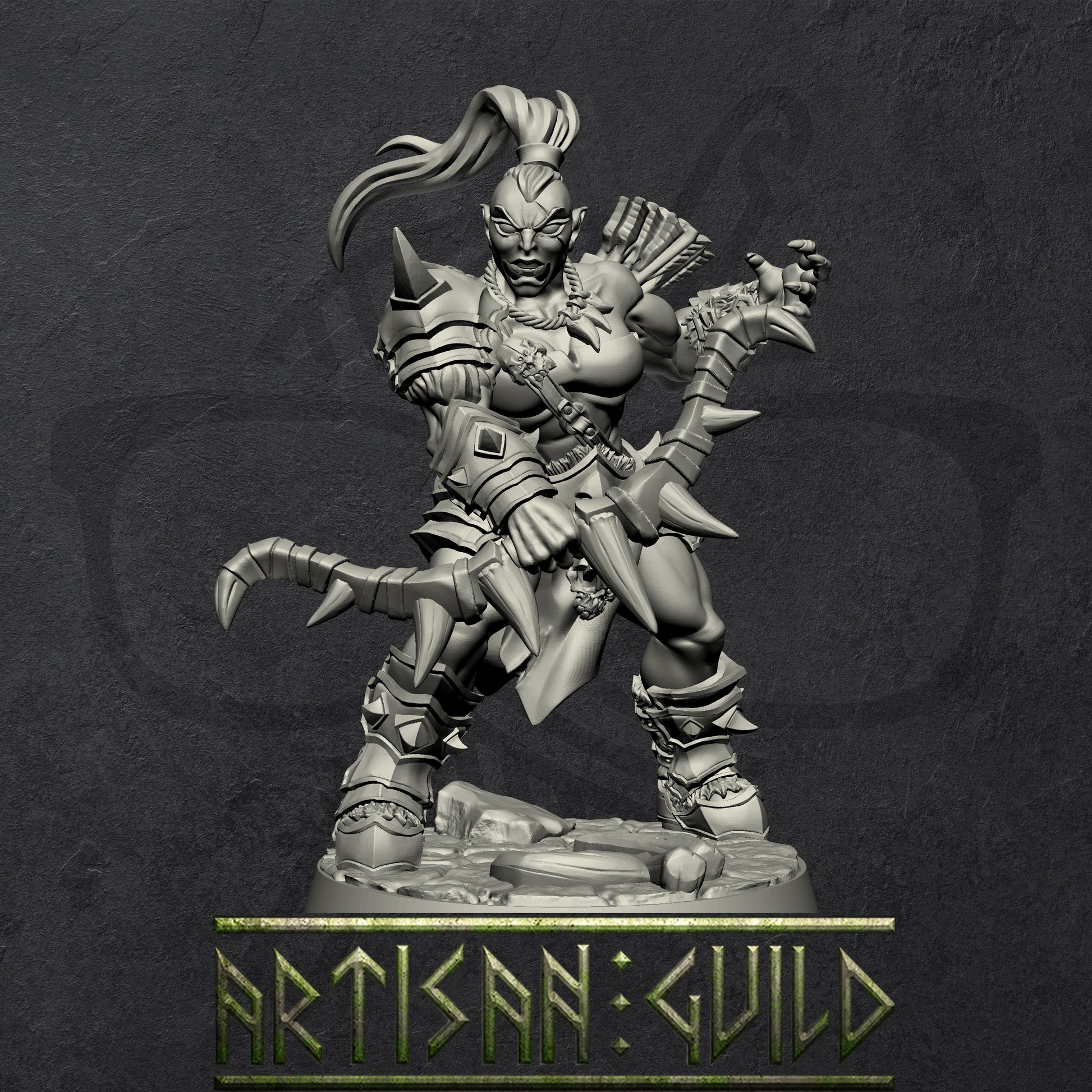 Orc Barbarians | Orcish Horde warriors miniature for Tabletop games like D&D and War Gaming