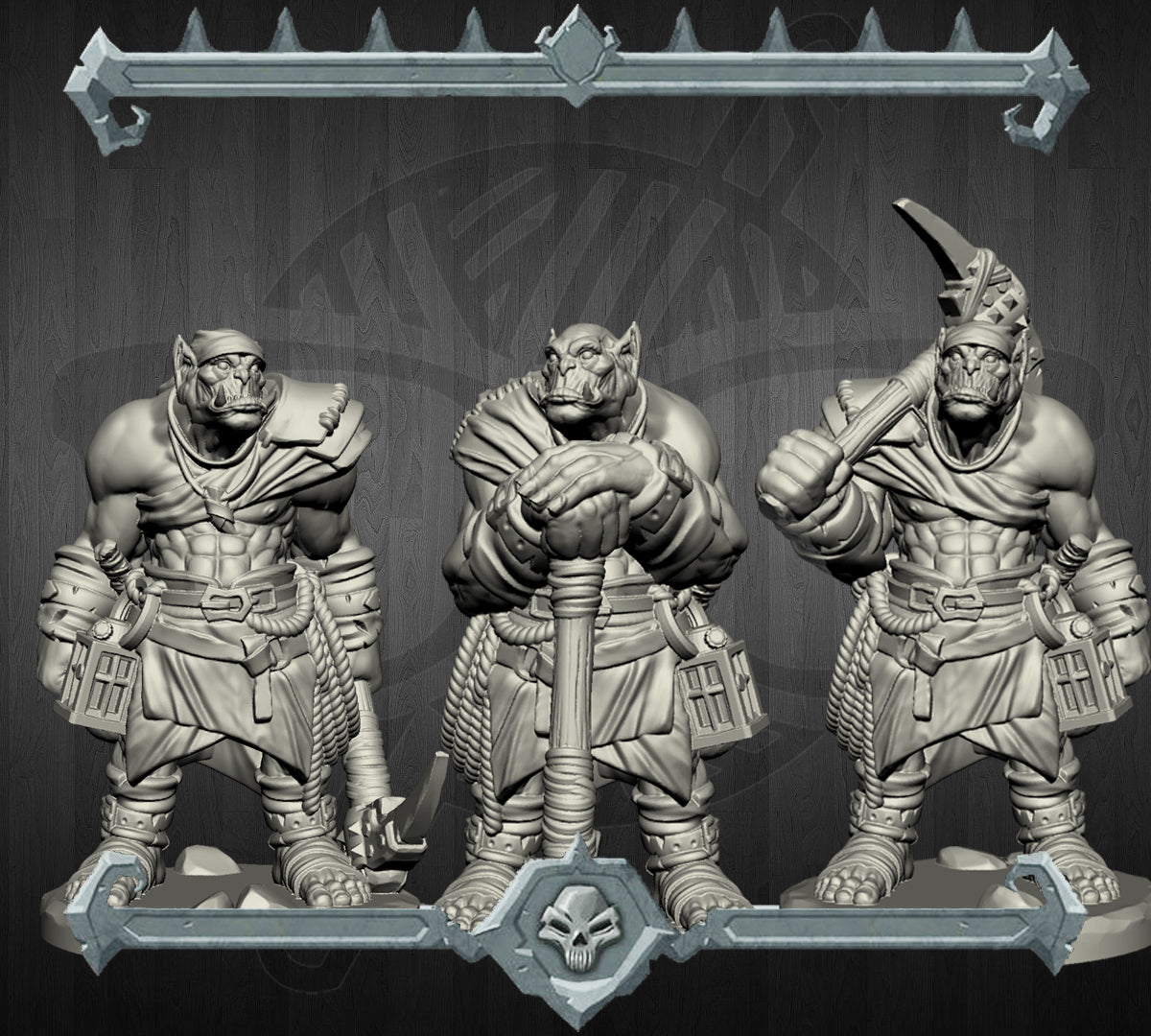 Orc Peons | Miniature for Tabletop games like D&D and War Gaming
