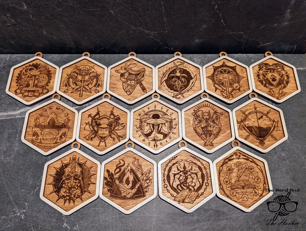 D&D Class Christmas Ornaments | Dungeons and Dragons Custom ornament | Gift for your party or Dungeon Master | Nerd Game Gift